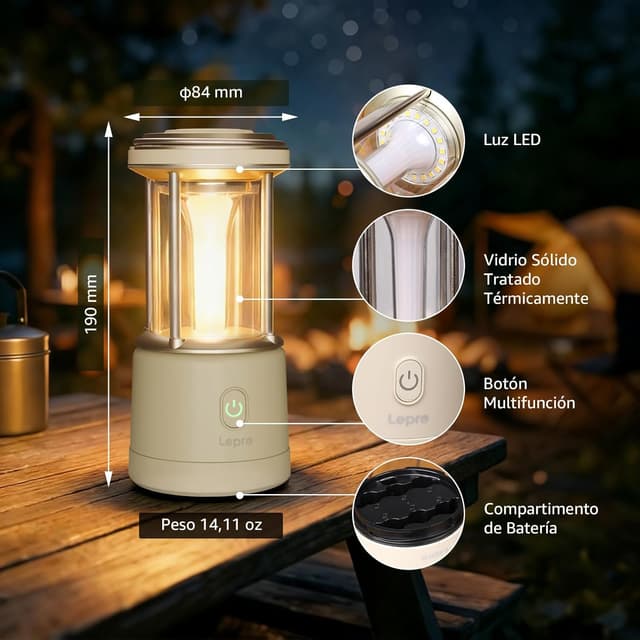 Thumbnail 4 de Lepro Linterna de Cámping 1100 LM