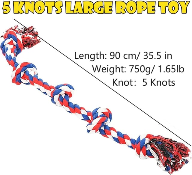 Thumbnail 2 de Speedy Panther Indestructible Dog Rope Toy 90cm