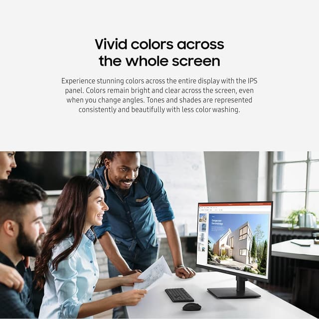 Detalle de Samsung 22” S40GD Borderless Business Monitor (LS22D402GANXGO) with IPS, 100Hz & Eye Saver Mode