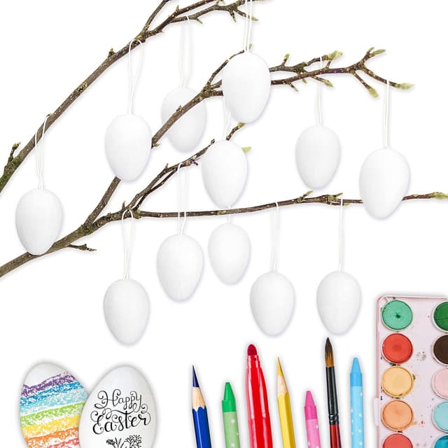 Detalle de Papierdrachen Ostereier aus Pappmaché 12er Set