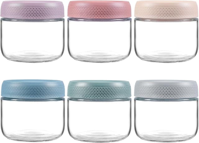 Detalle de NETANY 6-pack 8oz Glass Jars with Airtight Lids