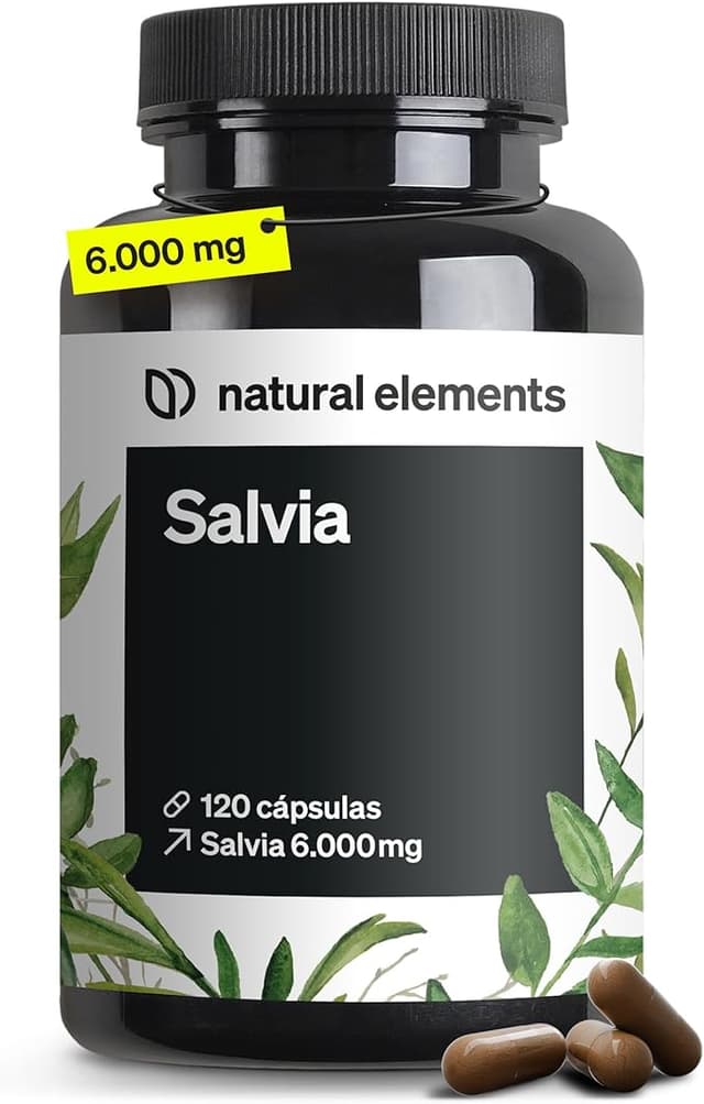 Imagen de Salvia 6,000 mg 🌿 Cápsulas veganas para bienestar 4 meses en OfertitasTOP