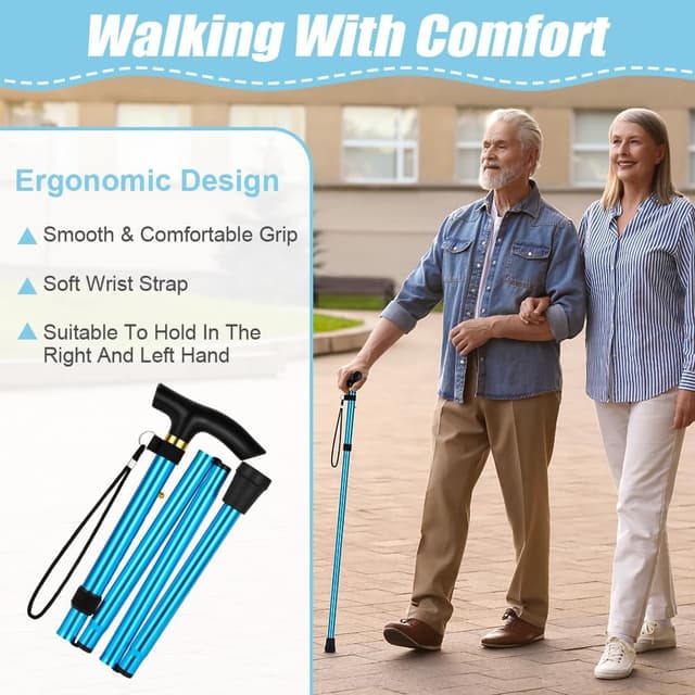 Detalle 1 de flintronic canne de marche pliable 5 niveaux