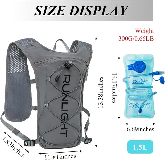 Detalle 2 de Runlight Running Vest Hydration Backpack (1.5L) for Women & Men
