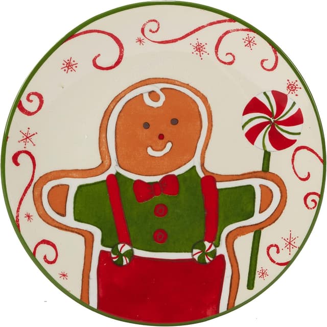 Detalle de Certified International Holiday Magic Gingerbread 6" Canape Plates (Set of 4)