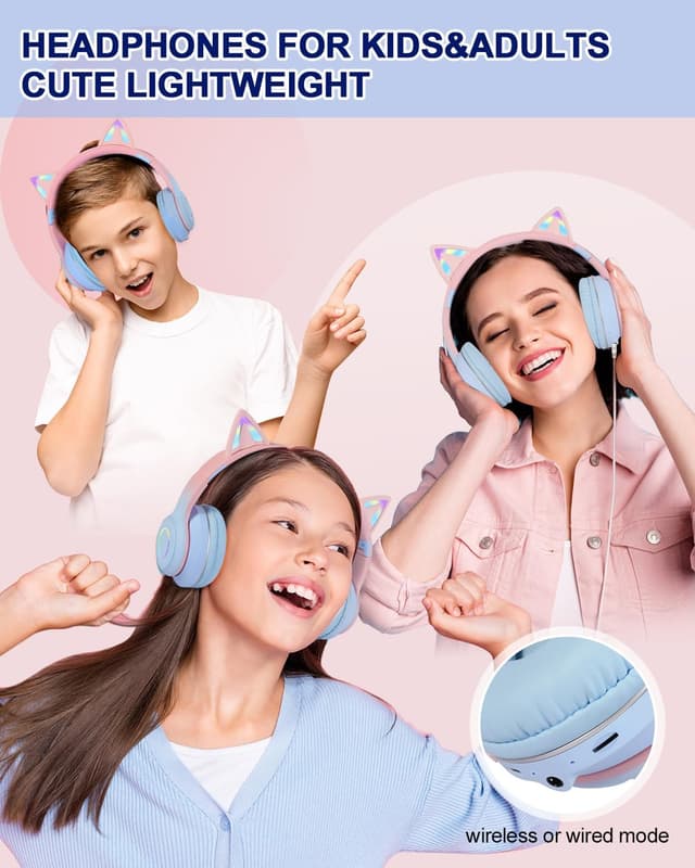 Thumbnail 5 de Sendowtek Kids Wireless Headphones with Cat Ears