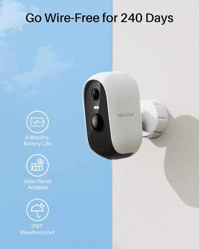 Detalle 2 de WUUK 2K wireless security camera kit