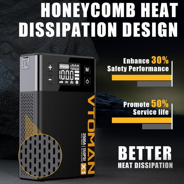 Detalle de VTOMAN X1 jump starter 2500A