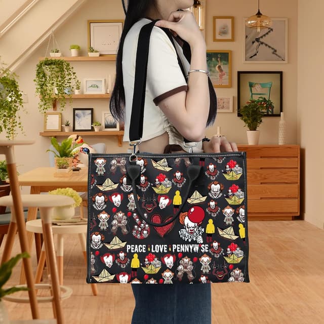 Thumbnail 6 de LEVLO Cosmetic Make Up Bag – Peace Love Pennywise zipper pouch