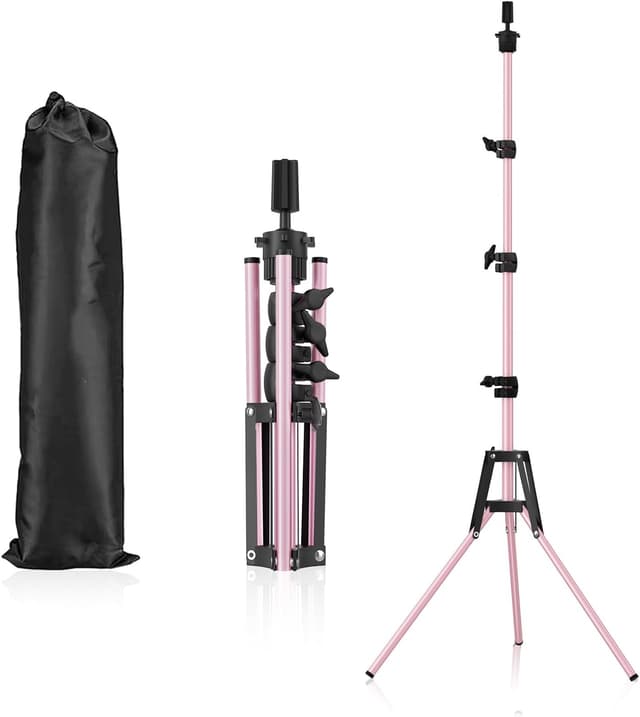 Detalle de Pet Baby Mannequin Head Stand Adjustable, Pink ๐