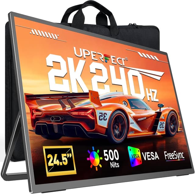 Detalle de UPERFECT 2K 240Hz Portable Monitor (24.5-inch QHD) with HDR, HDMI 2.1 & DP 1.4
