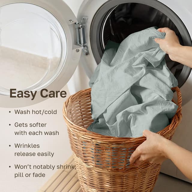 Thumbnail 6 de California Design Den Split King Bed Sheets Silver Sage