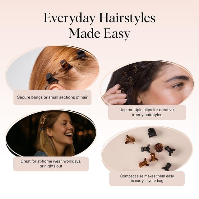 Thumbnail 4 de Kitsch Mini Claw Clips 16 pcs 🎀