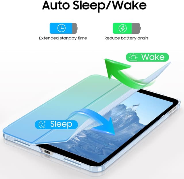 Thumbnail 6 de Fintie Hülle für iPad 11. Generation 2025 (A16) / iPad 10. Generation (2022) – ultradünnes Case mit transparenter Rückseite, Auto Wake/Sleep