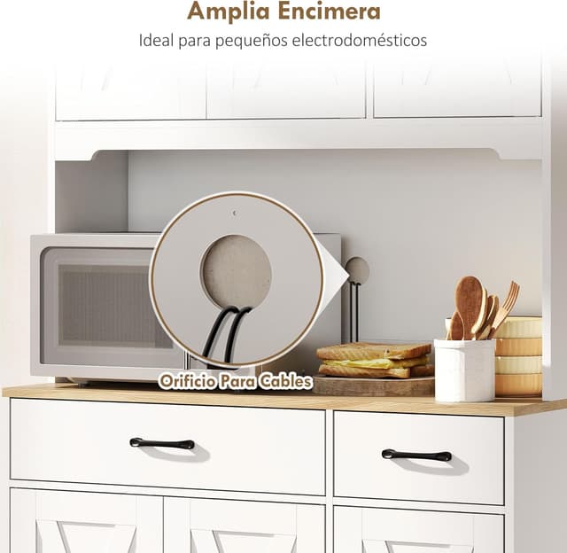 Thumbnail 4 de HOMCOM Alacena de Cocina Alta 100x38x172 cm