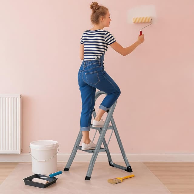 Thumbnail 5 de AMHANCIBLE EBSL03GY Trittleiter 3 Stufen