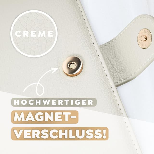 Detalle de TWIVEE Mutterpasshülle „Love“ – Organizer mit Magnetverschluss, 8 Fächern und Notizblock