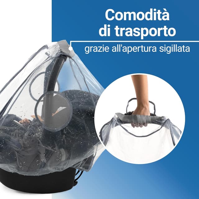 Detalle de Zamboo Parapioggia Ovetto Universale Premium con finestra ampia e cerniera