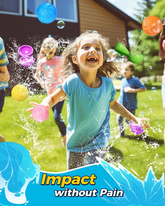 Thumbnail 6 de Tlitlimom 16-Pack Reusable Water Bomb Balloons for Pool & Beach Fun (Ages 3–12)