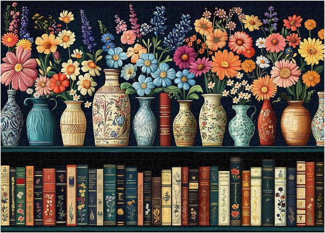 Thumbnail 1 de PICKFORU Wildflower Pages Puzzle 1000 pieces 🧩