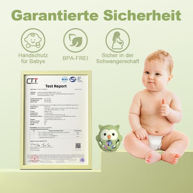 Detalle 2 de Baby Beißring und Rassel 3-teilig ab 0 Monaten