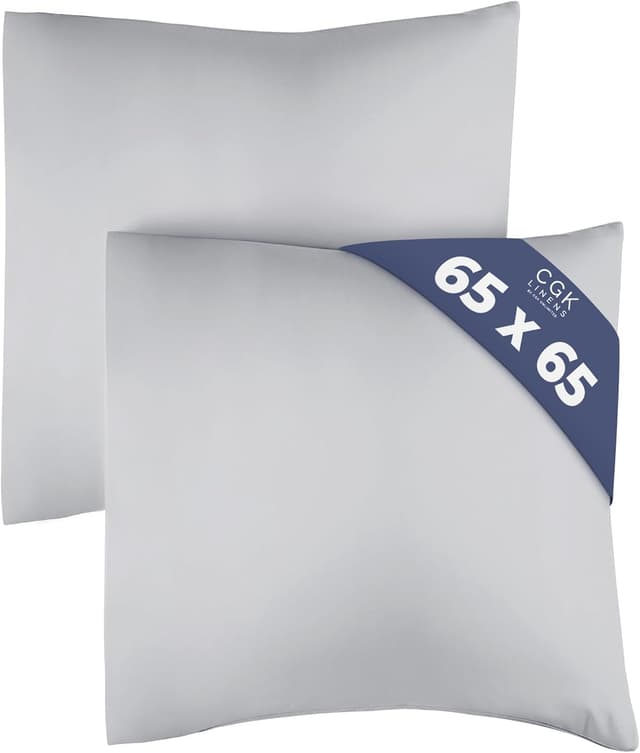 Detalle de Taie d’oreiller 65x65 grise en lot de 2