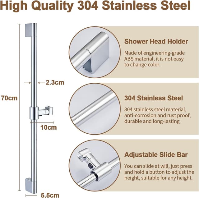 Thumbnail 1 de LakeBayMZC Asta Doccia Acciaio inox 70 cm