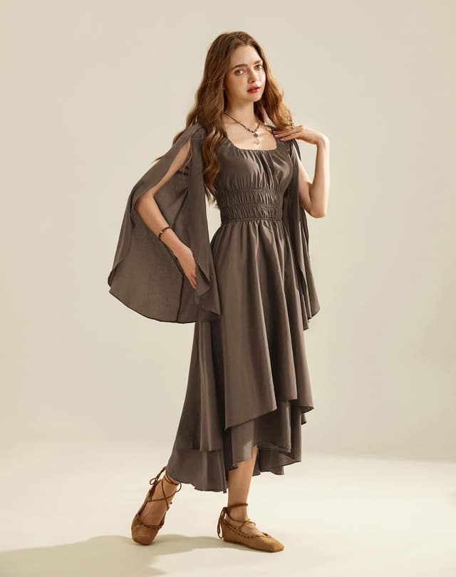 Thumbnail 2 de SCARLET DARKNESS Abito rinascimentale lungo 👗