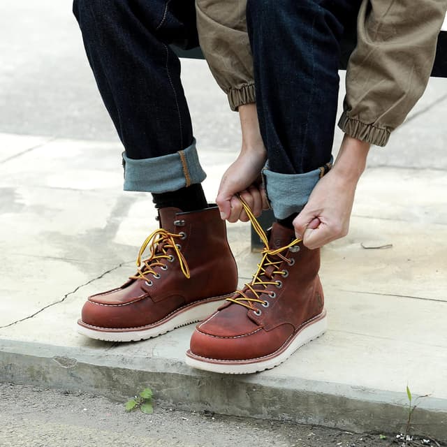 Detalle 2 de SL-Saint Herren Arbeitsstiefel Weiche Moc Toe 6" Keilsohle