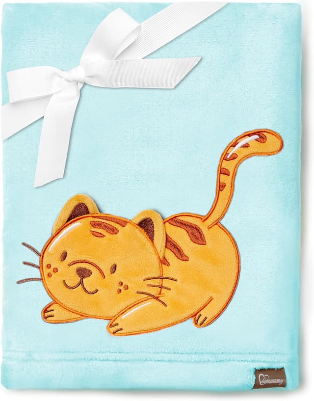 Thumbnail 6 de Be Mammy Couverture chaude pour bébé en microfibre hypoallergénique, peluche motif 3D ours (Blanc - Ours)