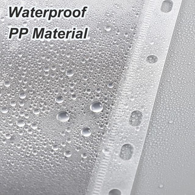 Detalle de Dokumententasche A4 Sichtertasche (20 Stück) mit Klettverschluss und Lochrand – wasserdichtes PP-Material für Ordnung