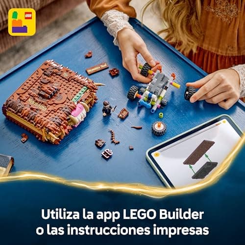 Detalle de LEGO Harry Potter 76449 Monstruoso Libro de los Monstruos Mordedor con carga manual y minifigura de Neville Longbottom