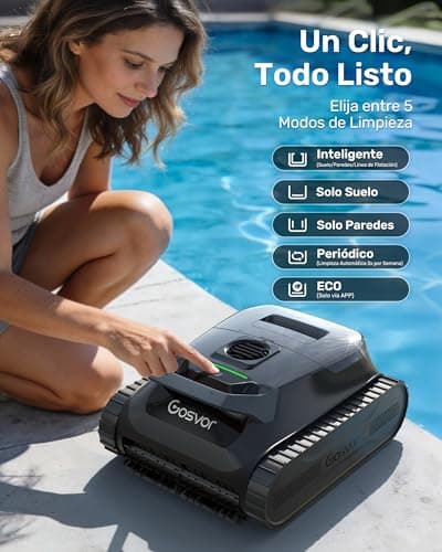 Thumbnail 7 de Gosvor (Nuovo 2026) Robot limpiafondos y paredes con APP y doble filtración, hasta 200 m²