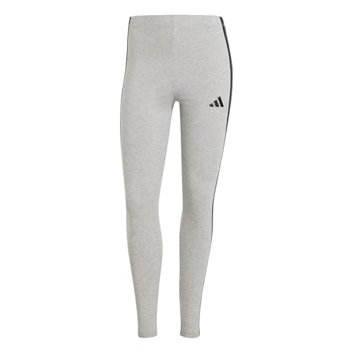 Detalle de adidas Essentials 3‑Stripes Cotton Leggings XS gris/negro