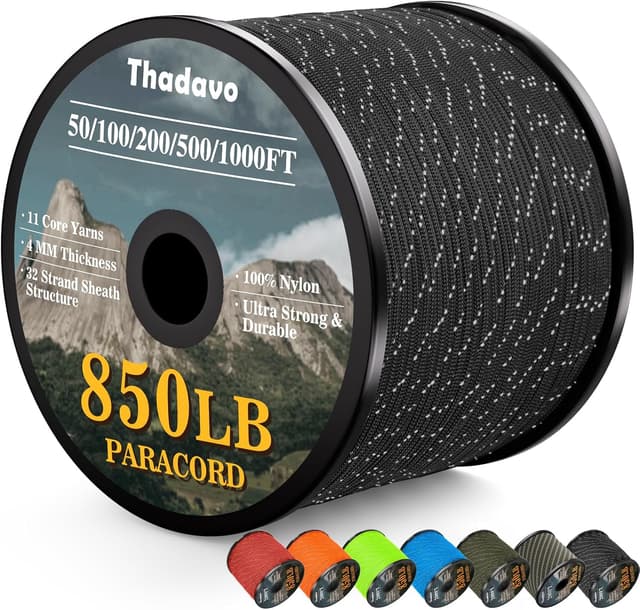 Imagen de Thadavo Reflective Paracord Rope 100 ft en OfertitasTOP