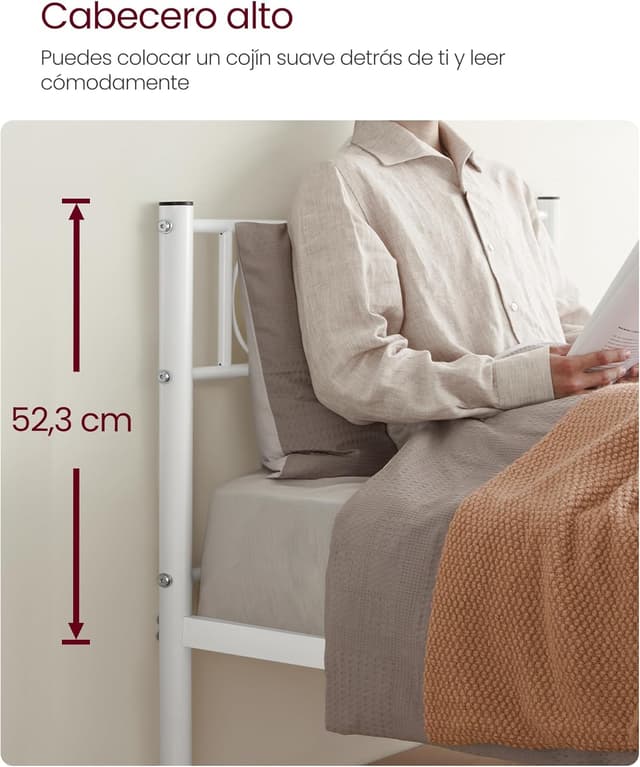 Thumbnail 5 de VASAGLE RMB061W01 Cama de invitados 90x190 Blanco