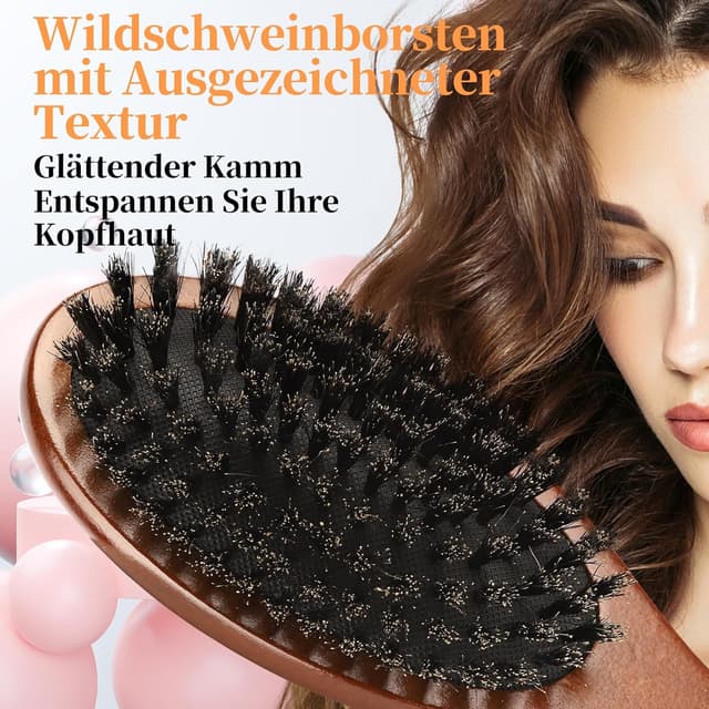 Thumbnail 4 de AISEELY Wildschweinborsten Bürste 22×6,5 cm 💇