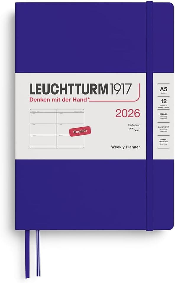 Detalle de LEUCHTTURM1917 Wochenkalender Medium A5 2026 (Softcover) – 12 Monate mit Wochenansicht