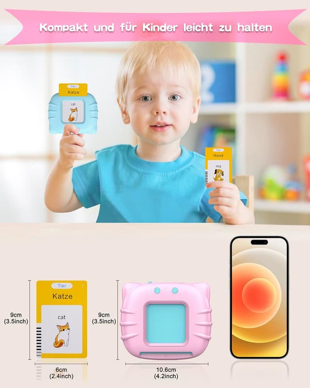 Thumbnail 6 de Sprechende Flash-Karten (Standard Deutsch, 255 Blätter) – 510 Wörter, 3 Sprachmodi, für Kleinkinder 2–4 Jahre