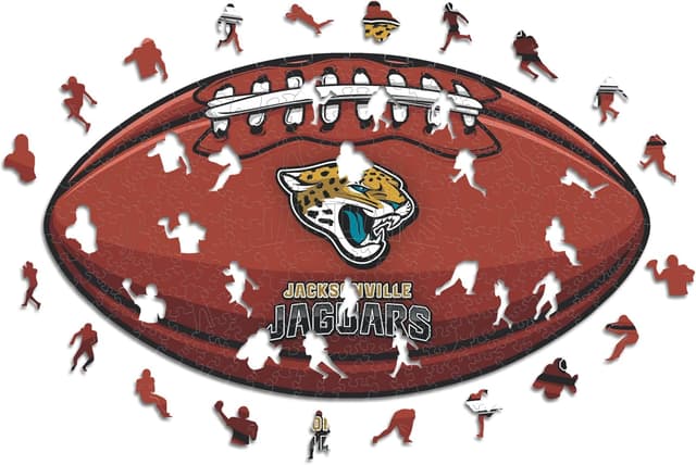 Detalle de Iconic Puzzles Jacksonville Jaguars – Puzzle en bois sous licence officielle NFL, 150 pièces (taille S)