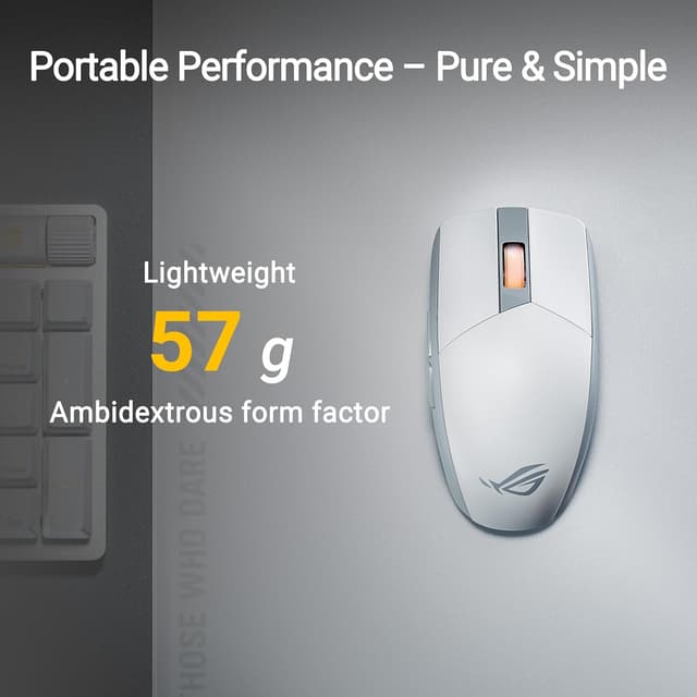 Detalle 2 de ASUS ROG Strix Impact III Wireless 🖱️ Ratón Gaming, 36K DPI, Bluetooth