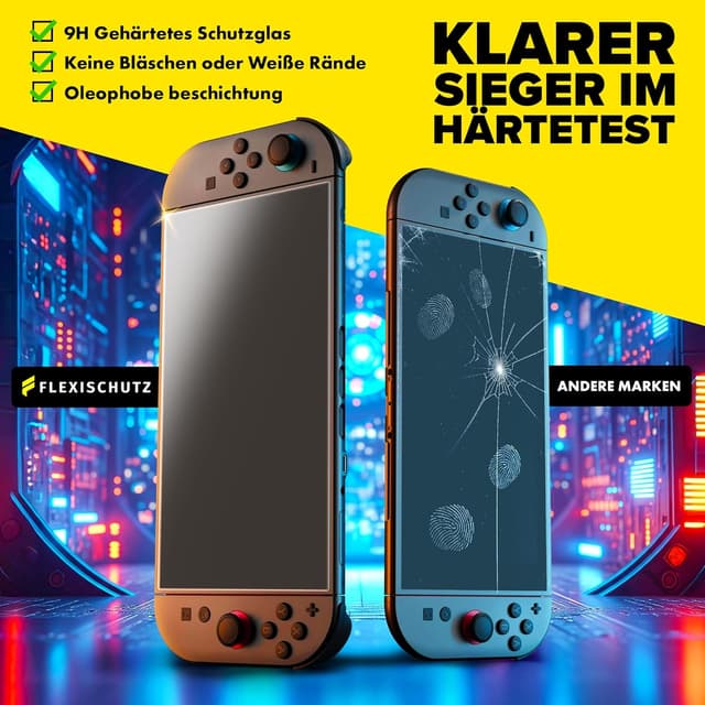 Thumbnail 2 de FlexiSchutz Glas Displayschutz für Nintendo Switch 2 2 Stück