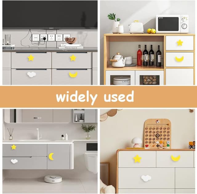 Thumbnail 4 de Aolso Boutons de tiroir nuages 9 pcs