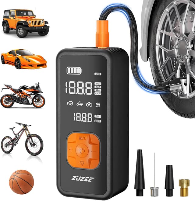 Detalle de Tire Inflator Portable Air Compressor 150 PSI ⛽