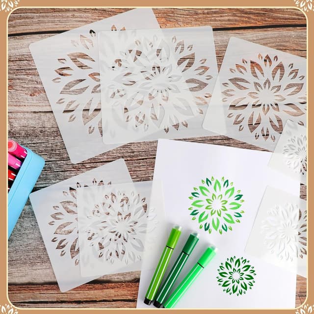 Thumbnail 6 de MWOOT Mandala Schablonen Set mit 7 Größen