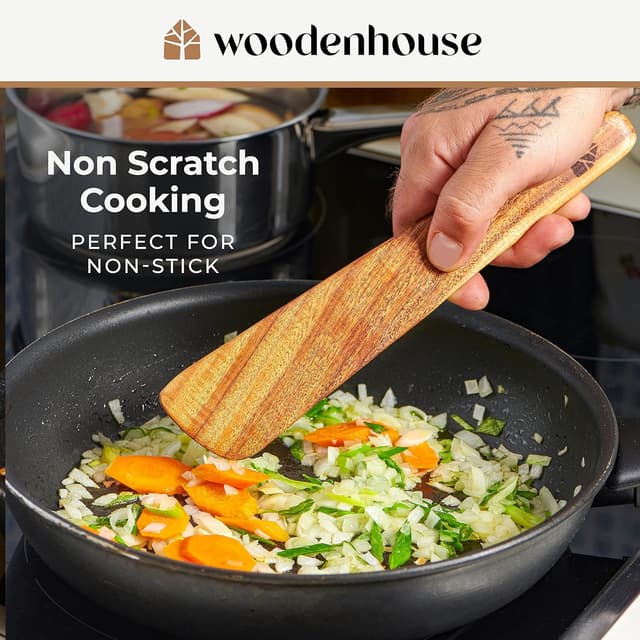 Thumbnail 6 de Teak Wooden Spatula Set of 4 for Cooking 🍽