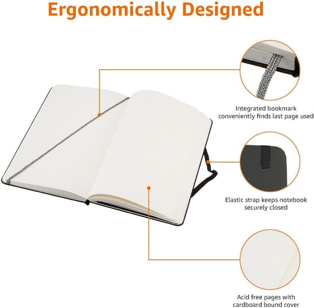 Thumbnail 4 de Amazon Basics Classic Notebook A5 plain, black 📒