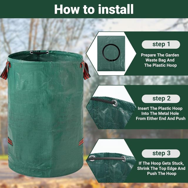 Detalle de Velway Heavy-duty Garden Waste Bags 272L
