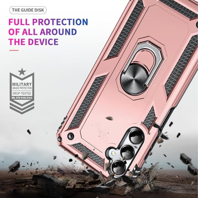 Detalle de LeYi Galaxy A05s case with ring, pink