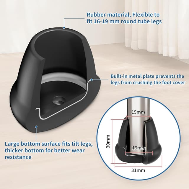 Detalle 2 de RCHYFEED 24-piece silicone chair leg caps